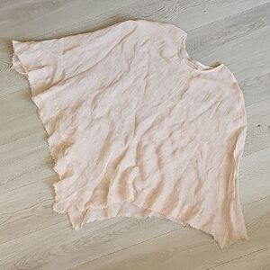 Vikolino Linen Sheer Poncho Shrug